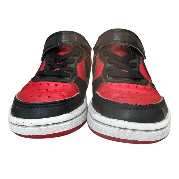 Nike Air Jordan 1 Low Black Red Kids Shoes Size 11C Retro Sneaker All Day Play - Picture 3 of 9